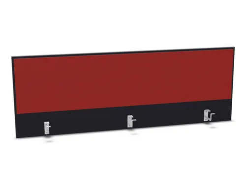 opzetpaneel,v. bureau,aanbouw achter,B 1600mm,CC-zwart,BN4011-rood