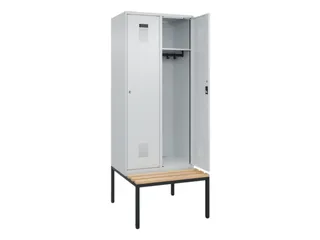 locker met bank,HxBxD 2120x800x815mm,2vak,vak B 400mm,cilinderslot - 1