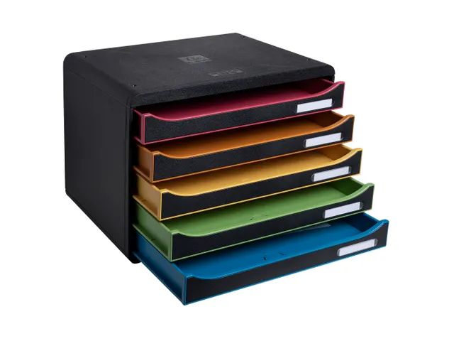 Module de classement Big Box Plus horizon 5 tiroirs Black Office - Noi