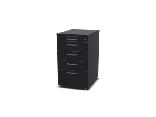 Staand Ladeblok 720x430x600mm 4 Laden 1 Materiaallade Cc-Zwart