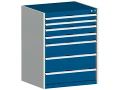 ladekast 1000x800x750mm 7laden zware lasten RAL7035 front RAL5010