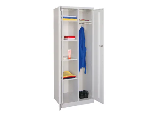 kleding-/wasgoedkast,HxBxD 1800x600x500mm,RAL7035,front RAL7035