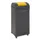 Afvalbak 75 Liter 840x380x320mm Plaatstaal 2 Wielen Klep Geel