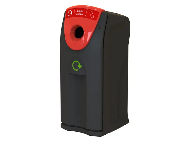 Recyclingcontainer Maxi Envirobin Flessenopening 140 Liter Zwart Rood