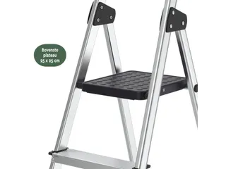 Huishoudtrap BRASQ 4 treden aluminium SLA400 zilver - 7