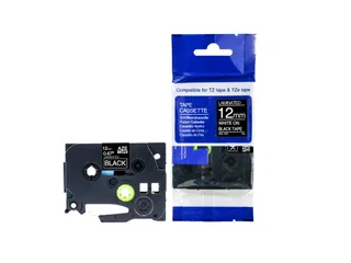 Labeltape Brother Compatible Tze-335 12Mm Wit Op Zwart - 1