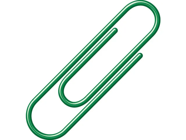 Paperclips Alco 26mm rond doos a 100 stuks donkergroen