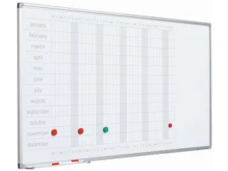 Magnetisch Planbord 60x120cm Softline 8mm Jaar Engels - 1
