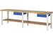 werkbank,HxBxD 790-1140x3000x700mm,beukblad,draagverm. 750kg