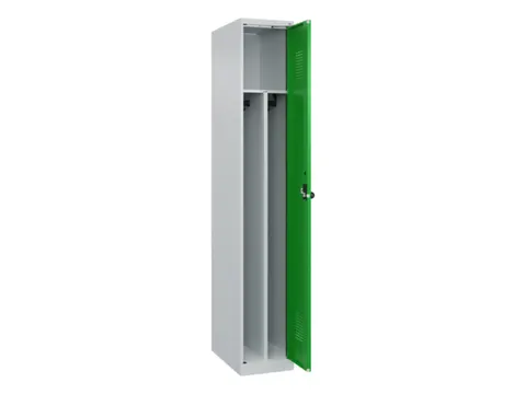 Armoire vestiaire 1850x300x500mm 1 compartiment RAL7035/RAL6037