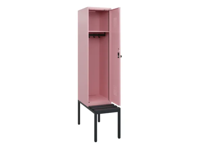locker met bank,HxBxD 1950x400x815mm,1vak,vak B 400mm,draaigrendel
