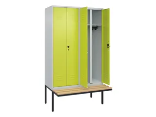 locker voor scheiding van kleding,HxBxD 2120x1200x815mm,4vak - 2