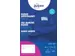 Naambadge etiket Avery L4787 80x50mm Blauw kader Laserprinter 200stuks
