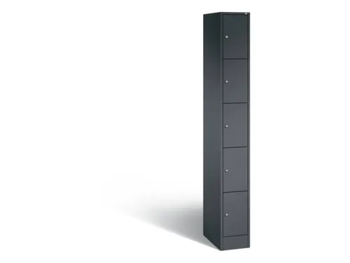 lockerkast cil.slot 1950x240x480mm 1x5 vakken RAL7016 front RAL7016