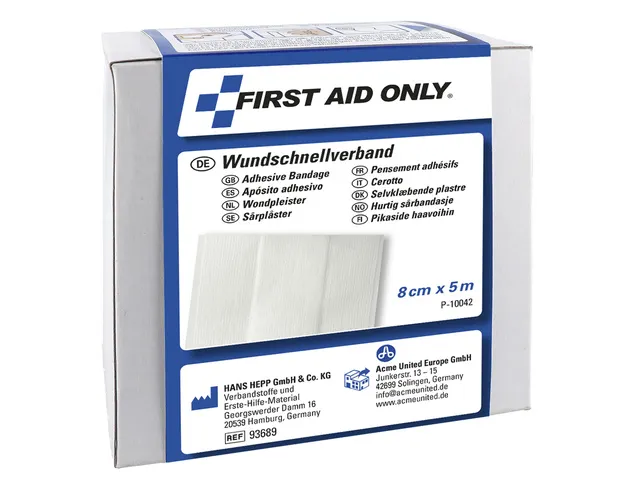 Wondpleister First Aid Only hypoallergeen 5m x 8cm