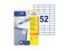 Etiket Avery Zweckform 3650 48x21mm wit 5200stuks