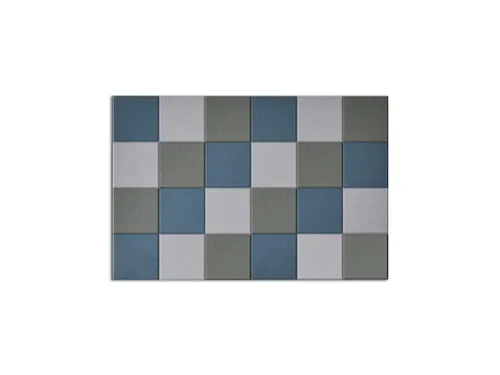 Akoestische PET-vilt wandtegels 30x30cm Combi Blauw 24 Stuks