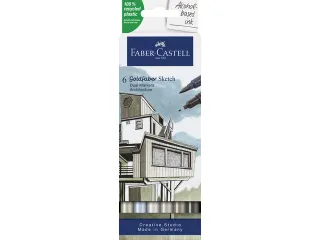 Sketchmarker Faber-Castell Goldfaber etui 6 stuks Architecture op alco - 1