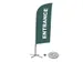 Promotievlag Alu Wind complete set "ENTRANCE" Grijs kruisvoet Zwart