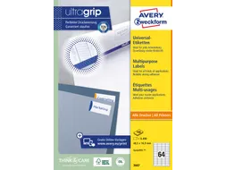 Etiket Avery Zweckform 3667 48.5x16.9mm wit 6400stuks