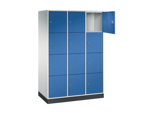 grootvolume-lockersysteem,RAL 7035/RAL 5010,HxBxD 1950x1220x600mm