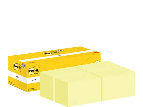 Memoblok 3M Post-it 655-CY 76x127mm geel voordeelpak