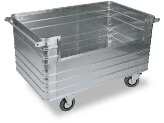 Bakwagen Aluminium 400kg 1680x930x970mm 945l Greep Opening - 1