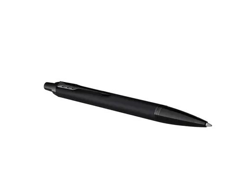Balpen Parker IM Monochrome Matte Black PVD Medium Blauwe inkt