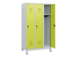 schoollocker,HxBxD 1630x900x500mm,3vak,vak B 300mm,draaigrendel,voeten