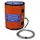 Verwarmingsmantel,V. 60L Vat,Buiten Glasvezel/Silicone,Oranje