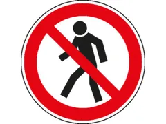 verbodsbord,verboden v. voetgangers,sticker,folie,standaard,Ø 100mm