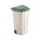 Verrijdbare vuilcontainer 100 liter HxLxB 850x530x510mm beige/groen