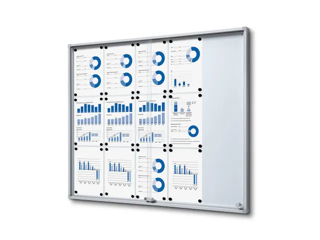 Indoor Vergrendelbaar Notitiebord Schuifdeuren Slim 15xA4