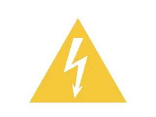 Pictogram bordje Djois Waarschuwing: elektrische spanning geel - 2