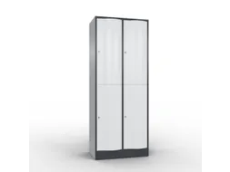 lockerkast cil.slot 1950x770x540mm 2x2 vakken RAL7021 front RAL7035