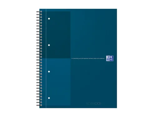 Spiraalblok Oxford International Notebook A4+ lijn Petrol Blauw