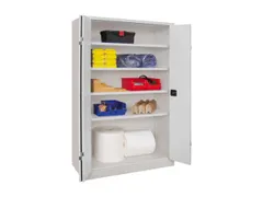 Ruime Vouwdeurkast 1950x1200x400mm 4legborden Ral7035 Front Ral7035