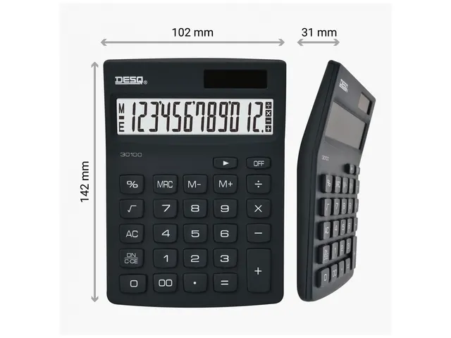 Rekenmachine Desq Compact zwart