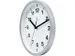 Horloge murale NXT Ø20cm plastique argent cadran blanc