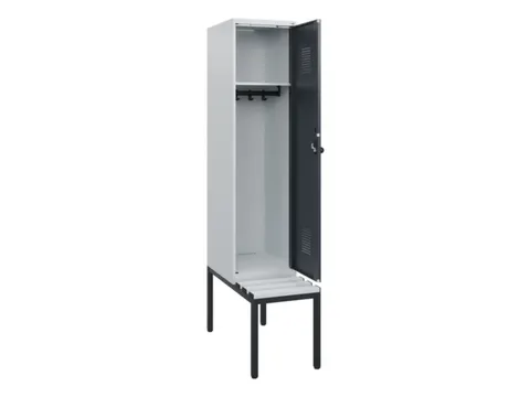 locker met bank,HxBxD 1950x400x815mm,1vak,vak B 400mm,draaigrendel