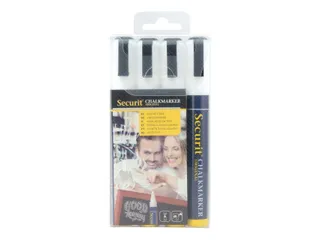 Krijtstift Securit Sma-510 Schuin 2-6mm Wit 4 Stuks - 5