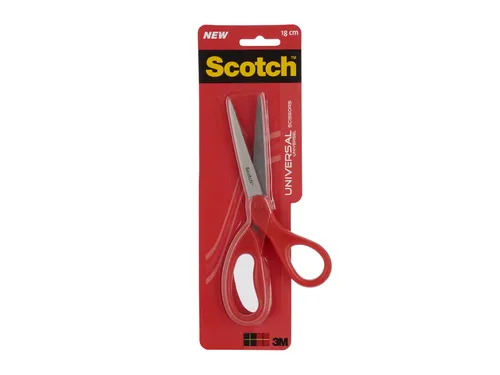 Schaar Scotch 18cm universeel rood blister