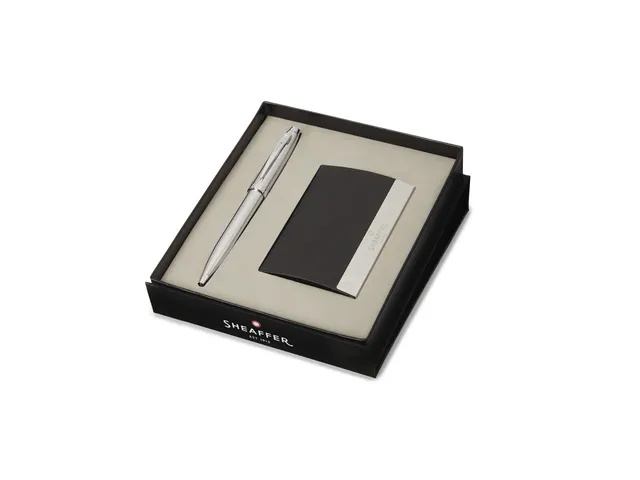 Balpen Giftset SHEAFFER 100 G9306 Brushed chrome nickel plated met vis