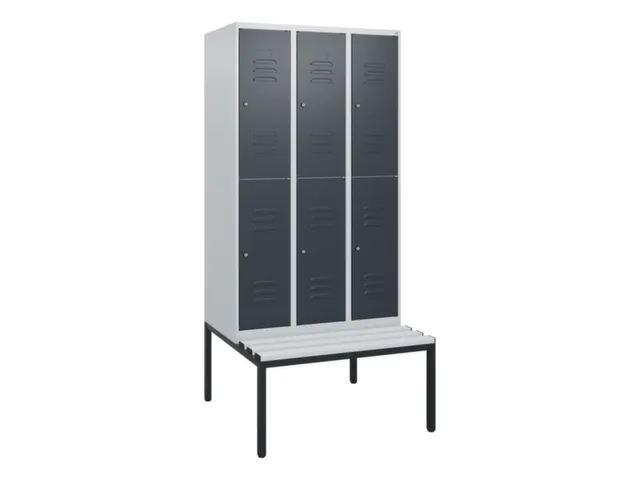 Dubbeldekse dekenkist,HxBxD 1950x900x815mm,3x2vak.,vak B 300mm