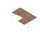 In hoogte verstelbaar hoekbureau 680-760x1600x1200mm canaletto-hout