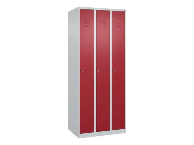 locker,HxBxD 1850x750x500mm,3vak,vak B 250mm,cil.-slot,staand op vloer