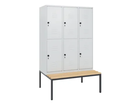 Dubbeldekse dekenkist,HxBxD 1950x1200x815mm,3x2vak.,vak B 400mm