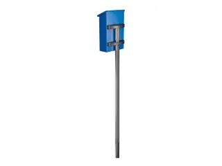 Brievenbuspaal RVS incl. montagebeugels Zilver hoogte150 cm - 4