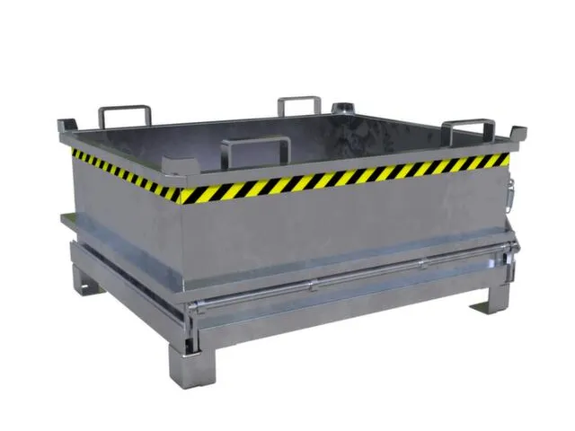 mini-bodemklepcontainer,HxLxB 625x1000x1200mm,0,37m³,inrijbeugel,staa