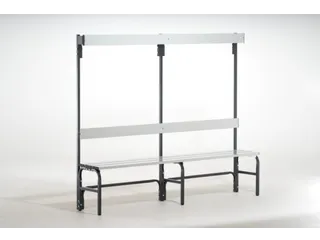 omkleedbank HxLxD 1650x2000x375mm aluminium lijsten RAL7016 antraciet - 1